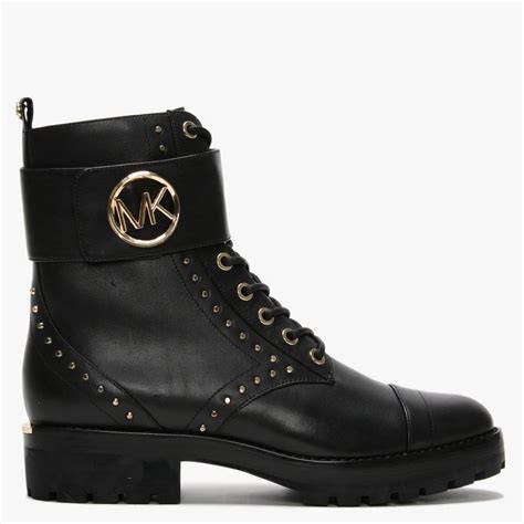 Michael Kors Tatum Leather Combat Boots 